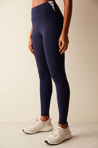 Penti Leggings pentru colegiu cu talie înaltă albastru-marin până la gleznă - Colecție unică