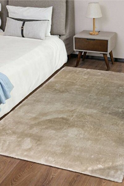 Sarar Krem Peluş Halı Post Halı Kaymaz Taban