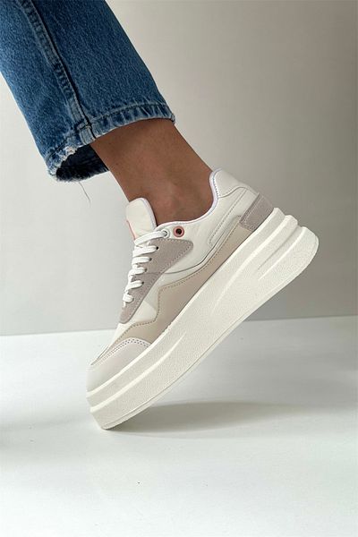 Mupa Shoes Dámské tenisky bílé krémové barvy