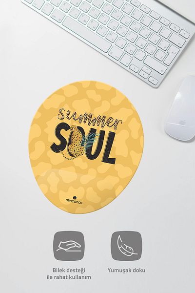 Mincanas Colorful Wrist Supported Oval Mouse Pad Mouse Pad