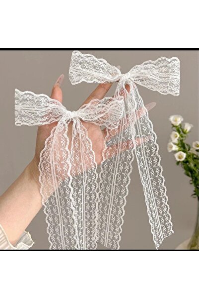 Shiklik MODA مجموعة أنيقة ورائعة مكونة من قطعتين بإبزيم على شكل فيونكة بيضاء