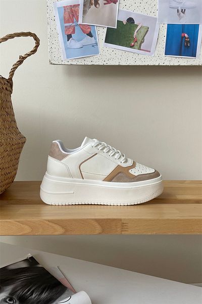 Mupa Shoes Dámská sportovní obuv – bílá béžová