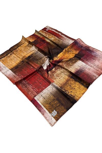 Levidor 2027-02 ModEl Twill Silk CoppEr Scarf