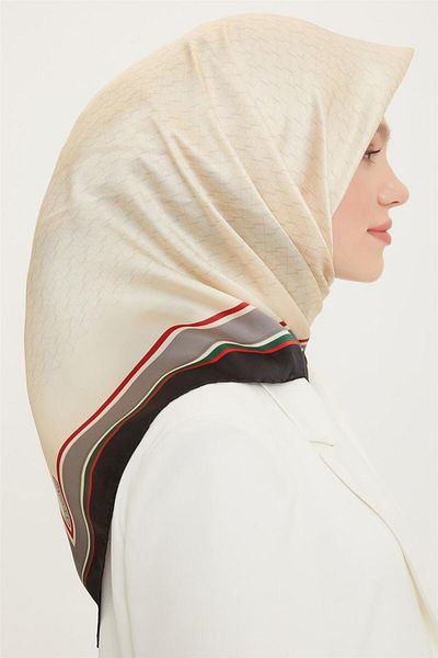 Armine Μεταξωτό Φουλάρι Nostalgia - 8724-09 Cream Twill