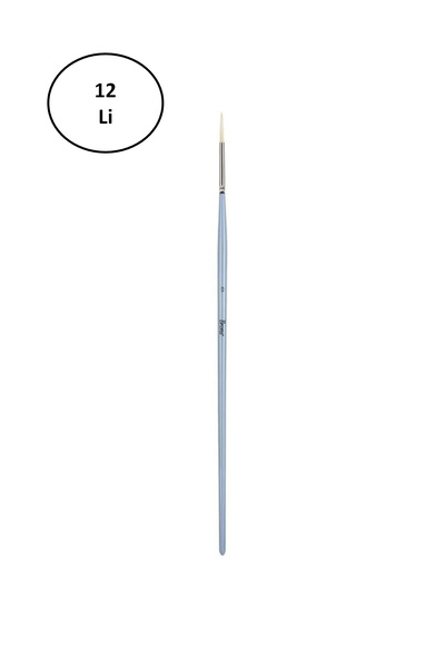 im kırtasiye Brons Br-2050 123 Series No:0 Long Handle Oil Paint Brush 12 pcs