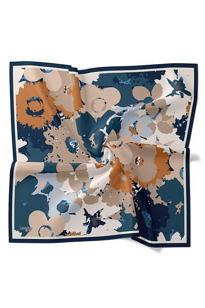 Levidor Αθλητικό κασκόλ Navy Blue Cotton - 0915-12
