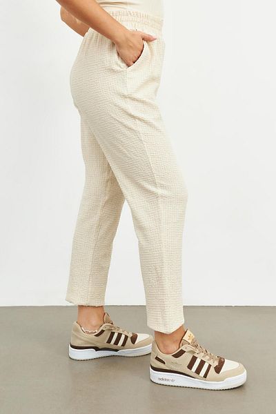 Curly BEIGE TEXTURED PANT