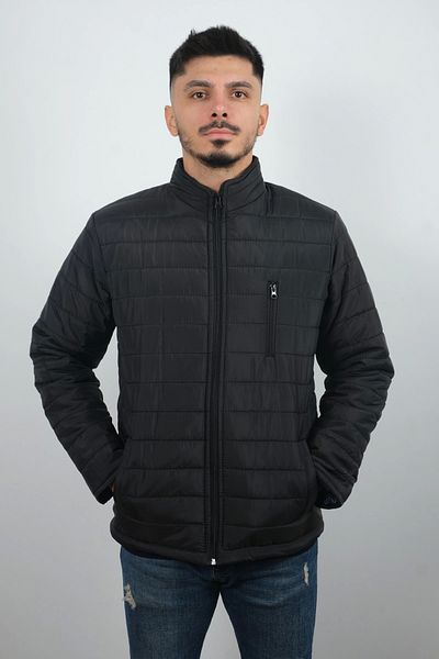 Booss Milano Men's Black Jacket with Pockets and Zipper
