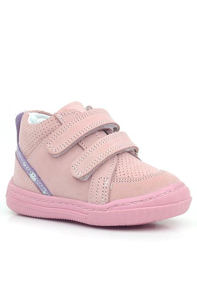 Rakerplus Pink Genuine Leather Baby Girl Boots - Velcro Raya