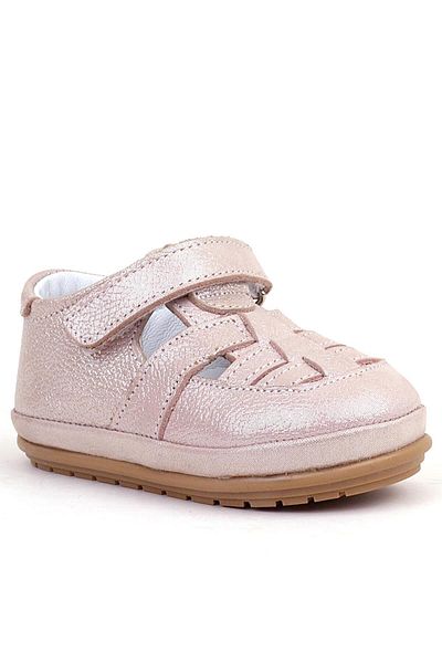 Rakerplus Muppet Genuine Leather Glitter Powder Velcro Anatomical Baby Sandals Shoes