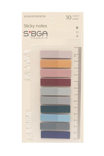 sibga tasarım Transparent Colored Postit Post-it Post It.Bookmark Bookmark Postit Sticker Note Paper 200 Sheets