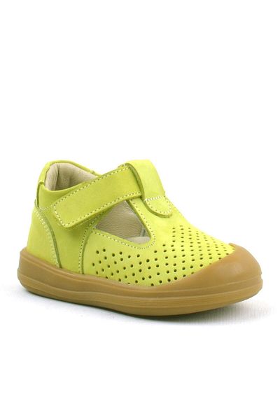 Rakerplus Shaun Genuine Leather Pistachio Green Velcro Anatomical Baby Sandals