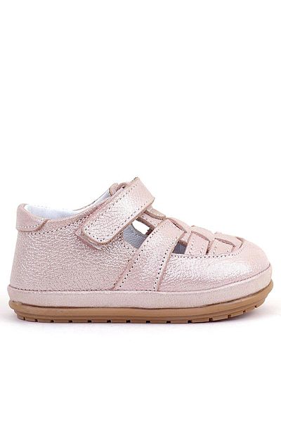 Rakerplus Muppet Genuine Leather Glitter Powder Velcro Anatomical Baby Sandals Shoes