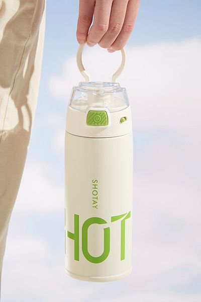 Shotay 530 ml Unisex Transparent Lid Thermos - Flask Sht-St-8137-3