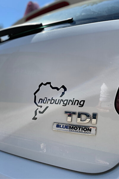 Banxtre Araba için Siyah Renk Sticker Almanya Nürburgring Pist Etiket 15CMx10...