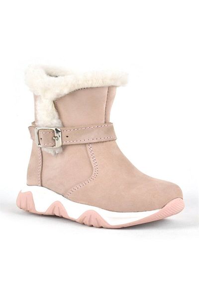 Rakerplus Leather Powder Pink Baby Boots