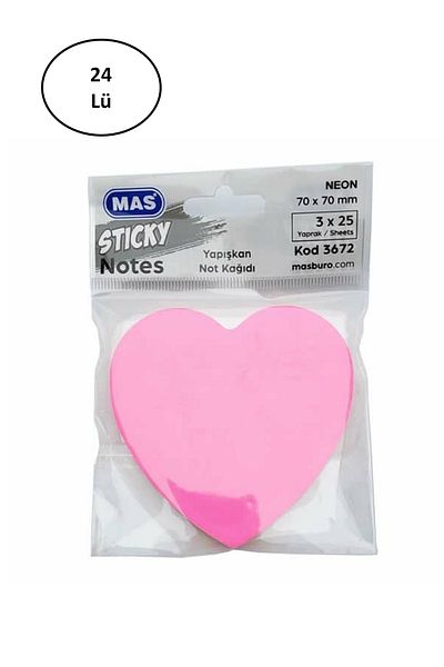 onixe Mas 3672 75 Sheets Mixed Color Heart Shaped Note Paper