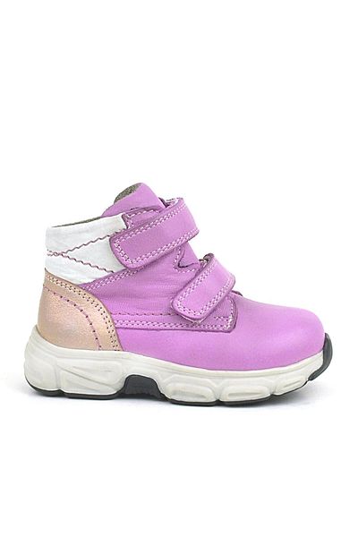 Rakerplus Genuine Leather Fuchsia Pink Velcro Baby Girl Boots