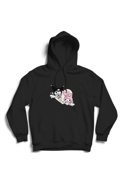 The Fame Kuromi i Melody, Kitty, Heart Pamuk u Sa kapuljačom dukserica sa kap...