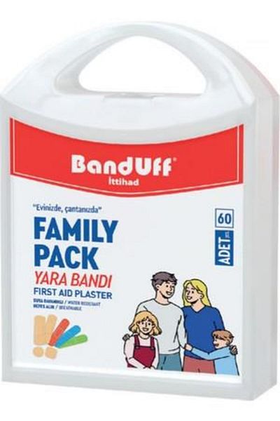 banduff رقعة الجروح 60 قطعة - حزمة عائلية