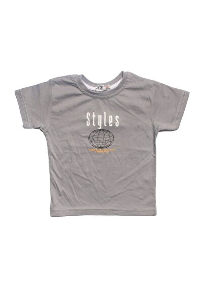 bebegen Сірий футболка з принтом для хлопчиків