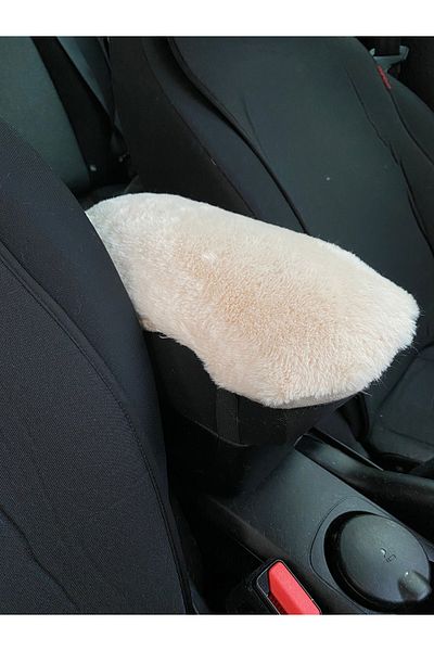 Oto Aksesuarcım Soft Plush Armrest Cushion Beige