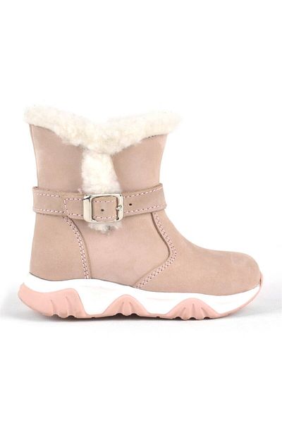 Rakerplus Leather Powder Pink Baby Boots