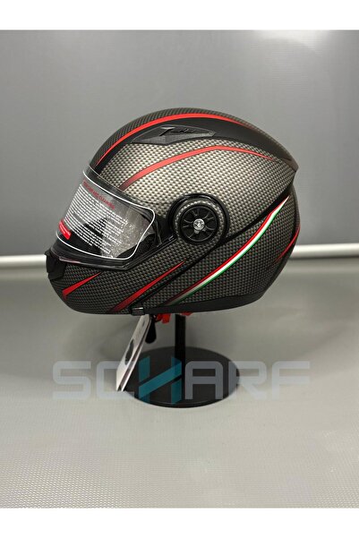 JK20 Jk 115 Uyumlu Güneş Vizörlü Çene Açılır Kask F2