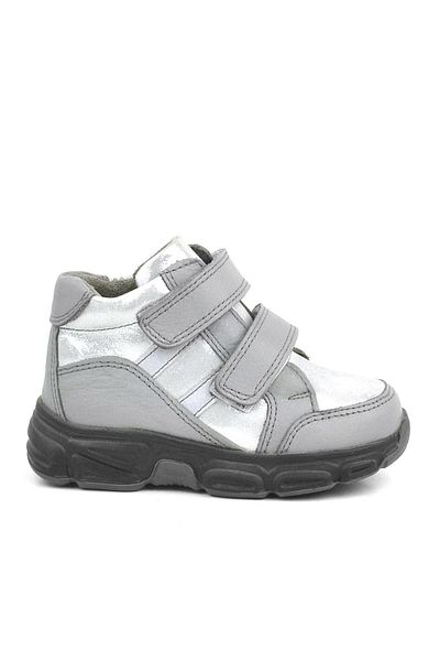 Rakerplus Genuine Leather Silver Glitter Velcro Baby Girl Boots