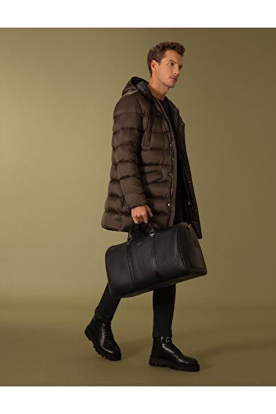 Cacharel Kahverengi Kapüşonlu Kaz Tüyü Mont 50273107-VR029