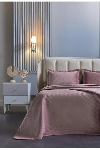 Doqu Home Napoli Yatak Örtüsü Çift Kişilik - Pudra