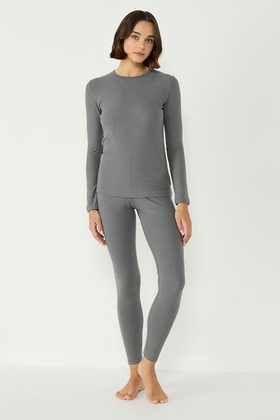 C&City Women's Long Sleeve Crew Neck Thermal Suit 405152   / 409003   Smoked