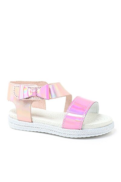 Artico صندل بناتي من الجلد الطبيعي باللون الوردي من Elenis