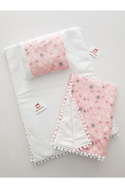 ilkimbebe Baby Diaper Set with Blanket - Cushion, Muslin, Newborn, Crib and Baby Products