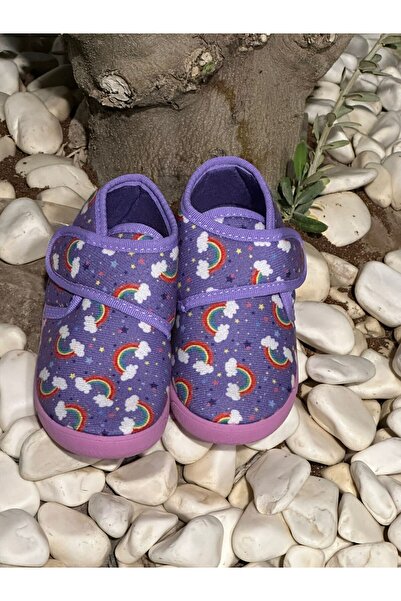 nioni Günlük Kız Erkek Çocuk Panduf Ev Ayakkabısı Esnek Kaymaz Taban Cırtlı K...