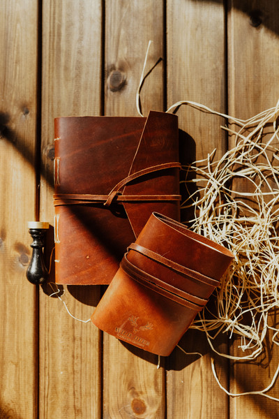 WILD DEER Ajanda Otantik Günlük Çizim Not Defter Elyapımı Deri Hediyelik Cepb...