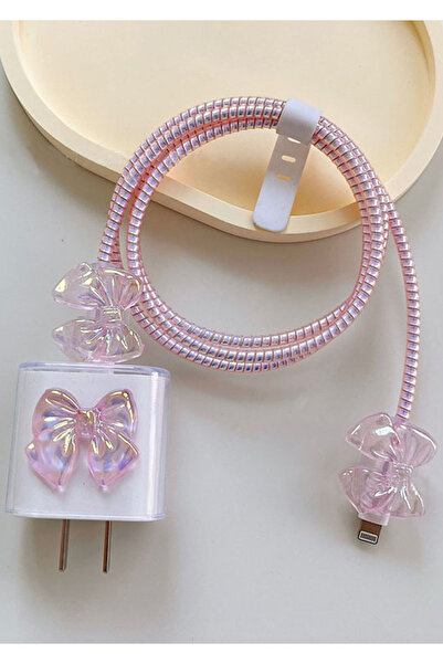 WANNA PROTECT Iphone 20W Uyumlu Şarj Kablosu Başlığı Adaptörü Kelebek Koruma ...