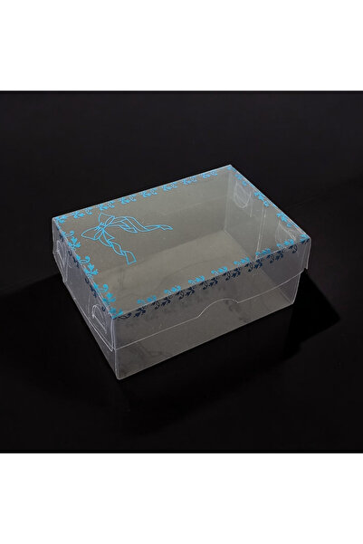 BOXSTATION 9X6X4 Full Acetate Bow Embroidered Box 50 Pieces