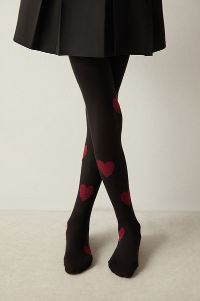 Penti Pretty Dark Love Black Pantyhose