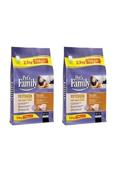 Pets Family Tavuklu Yetişkin Kedi Maması 3200 gr X 2 Paket (TOPLAM 6400 GR)