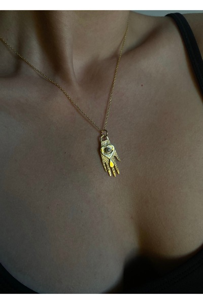 For Us Jewelery and More 925 ayar gümüş | Kalp detaylı el kolye