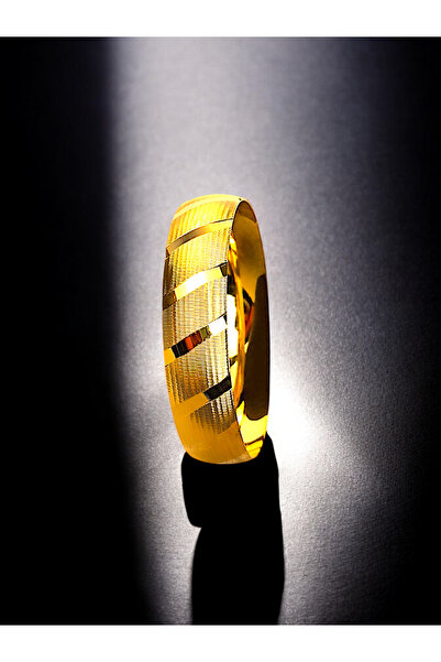 BEYZA DERELİ TAKI AKSESUAR 22 Ayar Fiziki Altın Kaplama 1.5 Cm Bilezik