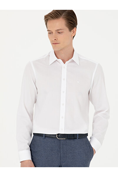 Cacharel Beyaz Slim Fit Uzun Kollu Gömlek 50273445-VR013