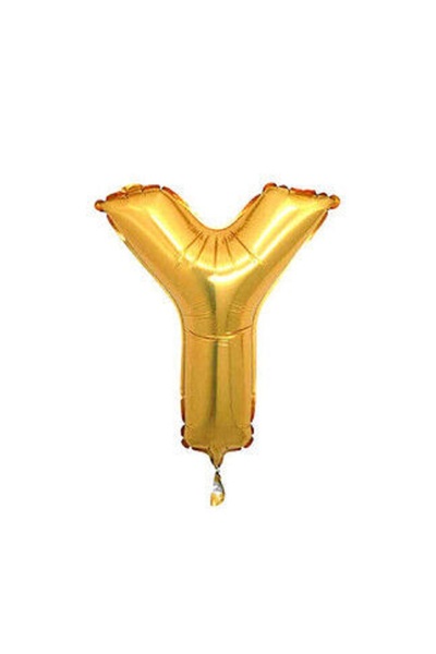 BenimMarifetlerim Letter Y Gold Foil Balloon 40 Inch 90 cm