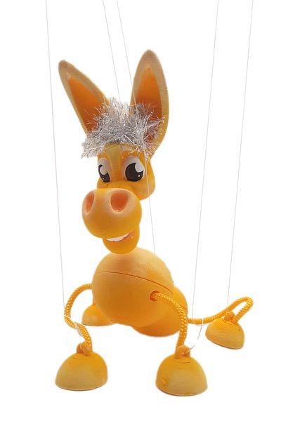 Uçaneller Kuklaevi Afacan Drawstring Donkey Puppet