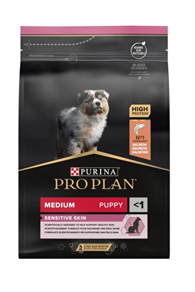 Pro Plan Medium Puppy Sensitive Skin Somonlu Orta Irk Yavru Köpek Maması 12 Kg