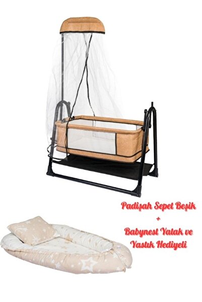 Özbay Btrend Padişah Gri Babynest Yatak Ve Yastık Sallanır Sepet Beşik Bebek ...