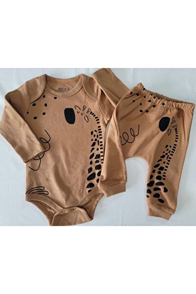 Necix's 6 Piece Safari Patterned Top and Bottom Set for Baby Boy