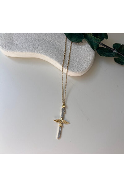 BIJUTERI إليف فينيكس بيرد قلادة فولاذية