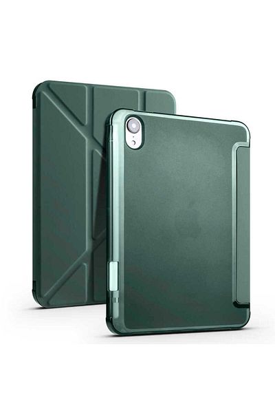 Başkenttekno iPad Mini 2021 (6th Generation) Case Tri Folding with Pen Compartment and Stand Case